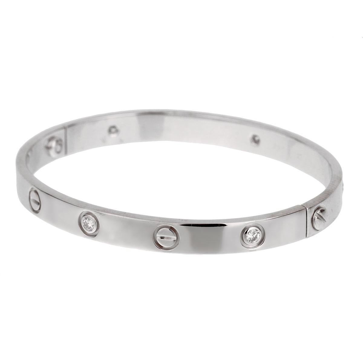 Cartier Diamond Stone Bangle